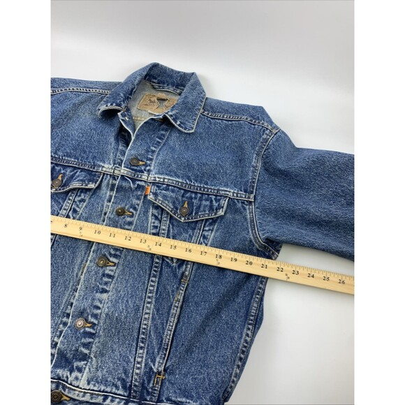 Levi's Strauss Trucker Jacket Vintage Denim 70511-0289 Orange Tab Mens Small - Picture 11 of 15